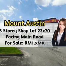 Mount Austin, 3 Storey Shop Lot 22x70, Facing Main Road, Tenanted