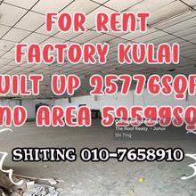 Land Area 53599sqft Factory Kulai for Rent