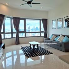 Private lift lobby. High floor 3 rooms. KLCC view. Fully furnished.
