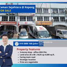 Facing main road and negotiable