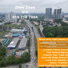 Tebrau Area, Light Industry Land with Single Storey Factory for Sale