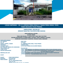 Auction Taman Perda Indah !! Below Market Price!!
