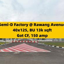 Rawang Avenue, New Semi D Factory, Got cf, 150 amp