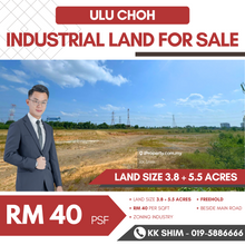 Ulu Choh Gelang Patah 3.8 plus 5.5 Acres Industrial Land for Sale