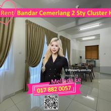 Ulu Tiram Bandar Cemerlang Partially Furnished 2 Storey Cluster 4bed