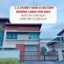 1.5 Storey Semi D Factory, Kempas Lama, Bua 7,250 Sqf
