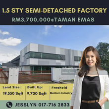Taman Emas, Peken Nanas 1.5 Storey Semi-Detached Factory For Sale