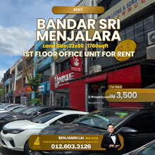 Bandar Menjalara 1st Floor Office For Rent 