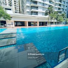 Pv2 condo partly furnished spacious near college and LRT for rent