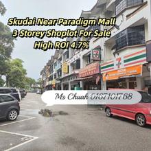 Skudai ROI 4.7% 3 Storey Shoplot For Sale