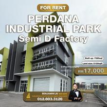 Perdana Industrial Park Semi D Factory For Rent