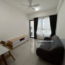 Converted to 1 room high floor with built in wardrobe, new furniture