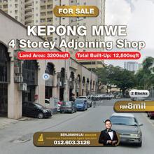 Kepong Mwe 4 Storey Adjoining Shop For Sale (Adjoining Units)