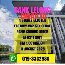 Bank Lelong Freehold 1sty Cluster Factory Pasir Gudang Johor