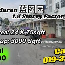 Sri Edaran Industrial Park 1.5 Storey Factory Comes With Wide Road