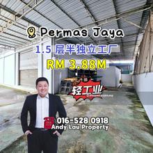 Permas Jaya 1.5 Storey Semi-D Factory 10400sqft
