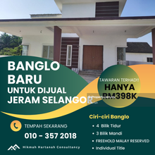 Banglo Baru Harga Bawah Rm400k di Jeram Selangor
