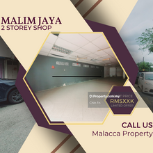 Facing Busy Main Road 2 Storey Shop Malim Jaya Batu Berendam Melaka