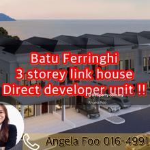 Ferringhi Hill Batu Ferringhi Landed 3 storrey link house,no agent fee