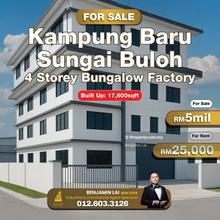 Kampung Baru Sungai Buloh 4 Storey Bungalow Factory for Sale