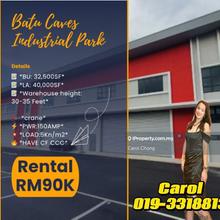 Batu Caves Industrial  Park Warehouse For Rent