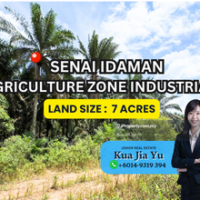 Senai 7 Acres Agri Land Zone Industrial