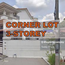 Corner 3 storey Terrace, 3600 sqft, Spacious Balcony, 5-6 Car Parks