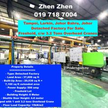 Tampoi, Larkin, Johor Bahru, Johor Detached Factory For Sale, Freehold