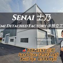 Senai Idaman Semi D Factory For Rent 