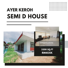 Good Area 3200 sq.ft 1 Sty Semi D House Ayer Keroh Height Utem