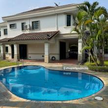 Exclusive double storey semi detached corner lot with swimming pool.