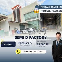 Super Cheap Freehold Extended Semi D Factory @ Bukit Angkat Kajang