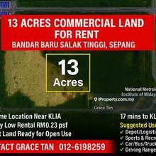 Huge 13 Acres Land for Lease , Great for Sports & Outdoor Recreation