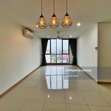 Partial furnished, 2 bedrooms, 2 bathrooms, 1 parking bay.