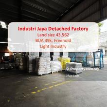 Industri Jaya Detached Factory, Land 43k, Bua 39k 