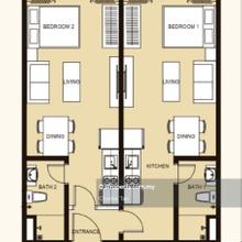 Fully furnished two bedrooms unit 