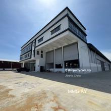 Jeram brand new freehold 4acres factory 1000amp with loading bay rent