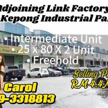 Adjoining link Factory For Sale Kepong Industrial Park