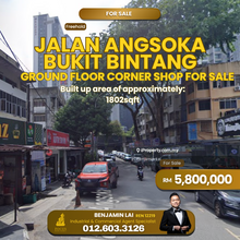 Jalan Angsoka Bukit Bintang Ground Floor Corner Shop For Sale