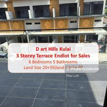 D Art Hills 3 Storey Terrace for Sales