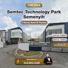 Semtec Technology Park, Semenyih 2 Storey Semi-D Factory for Sale