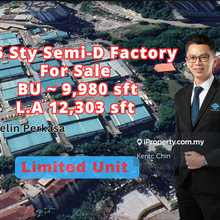 Super Limited Unit, Corner 1.5 Sty Semi-D Factory Near KL city