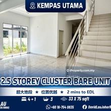 Kempas Utama 2.5 Storey Cluster House for Sale