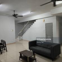 Facing open double storey house for rent