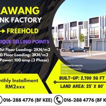 600k FREEHOLD Links Factory~ High Ceiling, X MOT & Legal Fees, kuang, pelangi, kundang, serendah, selayang,, Bandar Saujana Putra