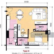 2 Car Parks, 2 Bathrooms, Fully Furnished, Opposite 3 Damansara