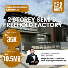 Elmina Business Park, Sungai Buloh Semi-D Factory For Rent