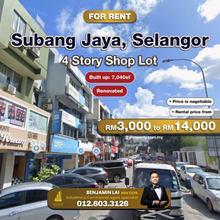 Subang Jaya, Selangor 4 Story Shop for Rent