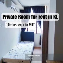 0 deposit Private bedroom for rent 5mins walk to MRT