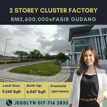 Pasir Gudang, 2.5 Storey Cluster Factory For Sale